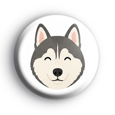 Siberean Husky Dog Badge