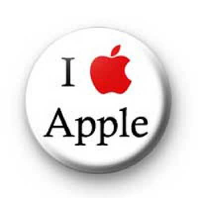 I Love Apple Badges