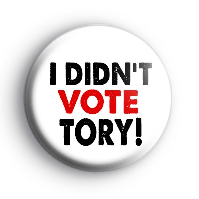 I Didnt Vote Tory Badges
