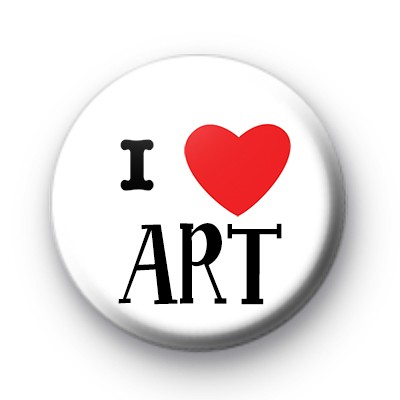 I Love Art Button Badge