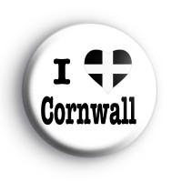 I Love Cornwall Flag Badge
