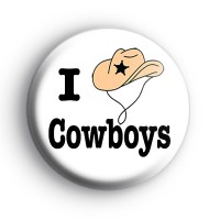 I Love Cowboys Badge