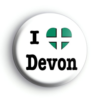 I Love Devon Flag Badge