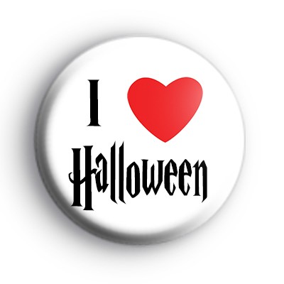 I Love Halloween Badge