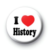 I Love History Button Badges