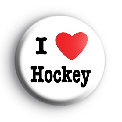 I Love Hockey Badge