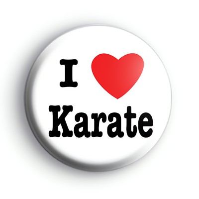 I Love Karate Badge