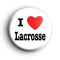 I Love Lacrosse Badge