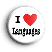 I Love Languages Badge Button Badges
