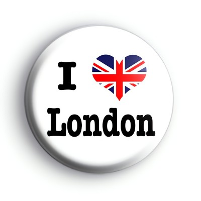 I Love London Union Jack Badge
