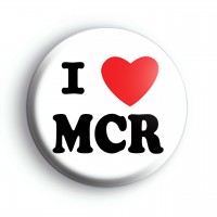 I Love MCR Manchester Button Badges
