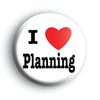 I Love Planning Badge