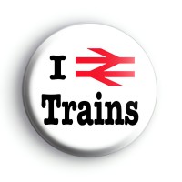 I Love Trains Logo Badge