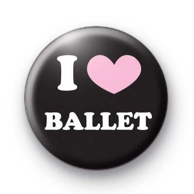 I Love Ballet Pink badge