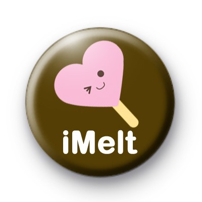 iMelt Pink Heart Popsicle Badge