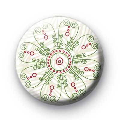 Green Indian Style Flower Badges