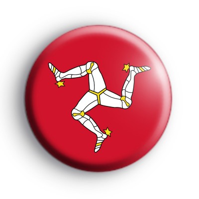 Isle of Man Flag Button Badge