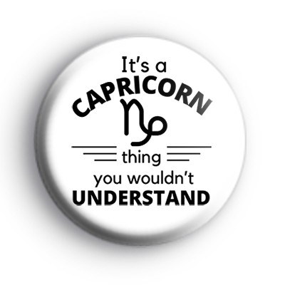 Zodiac Capricorn Thing Badge