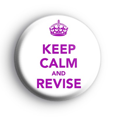 Keep Calm and Revise Pink Badge - Kool Badges
