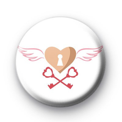 Key To My Heart Button Badge