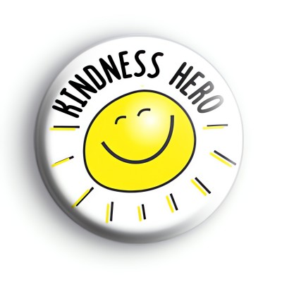 Kindness Hero Smiley Sun Badge