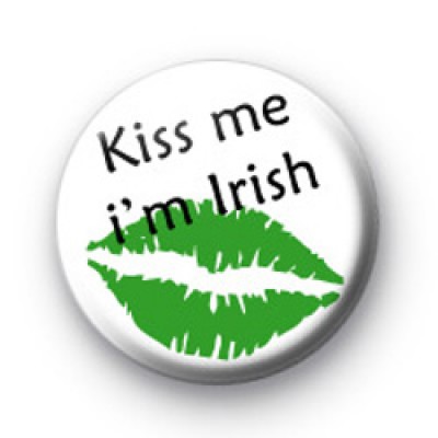 Green Irish Lips Badges