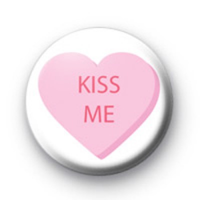 Kiss Me Candy Heart badges