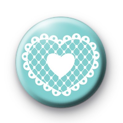Sweet Lace Heart Symbol Badge