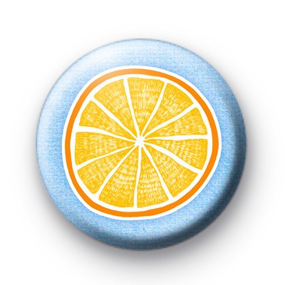 Orange Lemon Fruit Button Badges