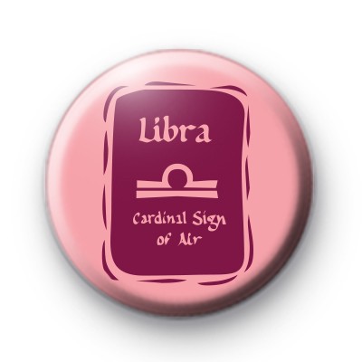 Zodiac Symbol Libra Button Badge