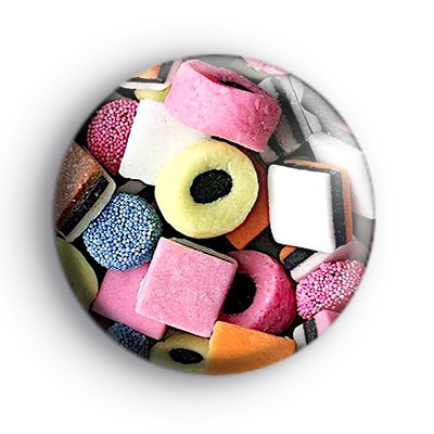 Liquorice Allsort Sweet Badges