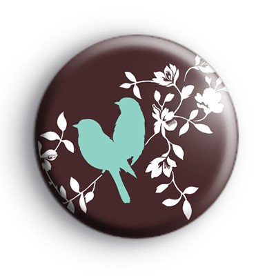 Blue Love Birds Badge