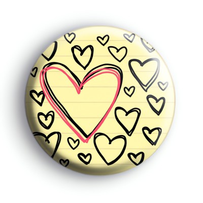 Hearts Scribble Badge