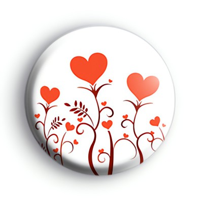 Red Love Heart Plant Badge