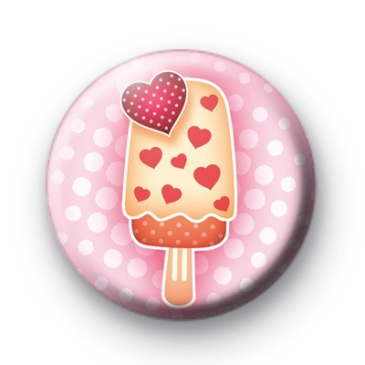 Love Heart Lolly Pop Badge