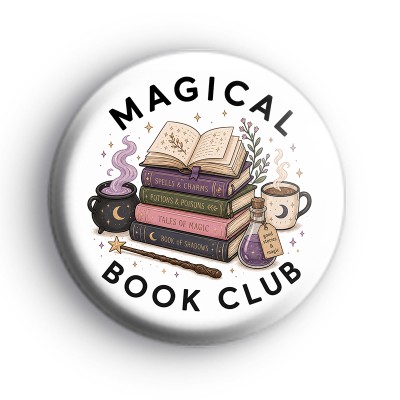 Magical Book Club Button Badge
