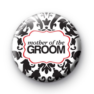 Black and Red Mother of the Groom  Badges