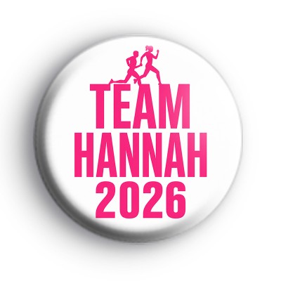Runner Support Personalised Pink Badge