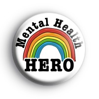 Mental Health Hero Rainbow Badge