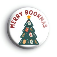 Merry Bookmas Tree Badge Button Badges