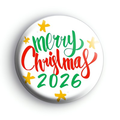 Merry Christmas 2026 Slogan Badge