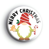 Scandi Christmas Gnome Badge