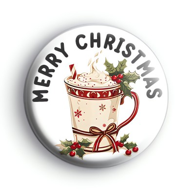 Merry Christmas Cosy Hot Choclate Badge