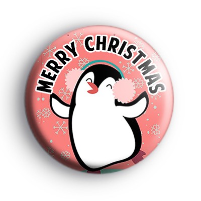 Merry Christmas Festive Penguin Badges