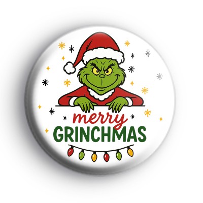 Merry Grinchmas Button Badge