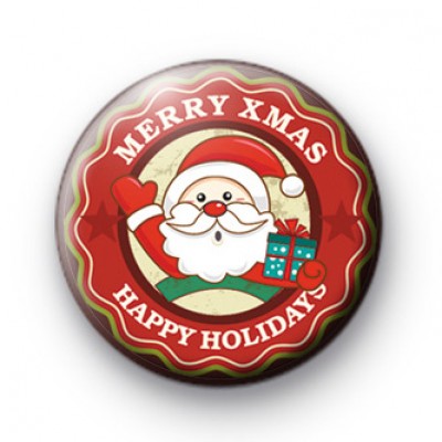 Merry Christmas Happy Holidays badge