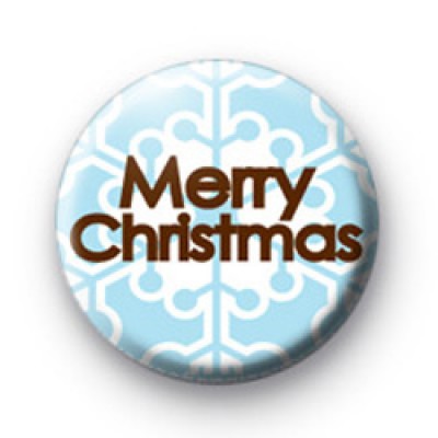 Merry Christmas Snowflake badge