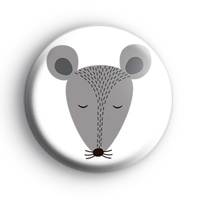 Cute Mouse Face Badge