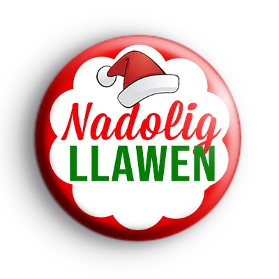 Nadolig Llawen Santa Badge