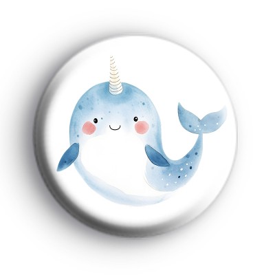 Narwhal Button Badge